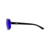 Calcutta Roanoke Black Wire Frames - Blue Mirror Lens - Polarized Sunglasses