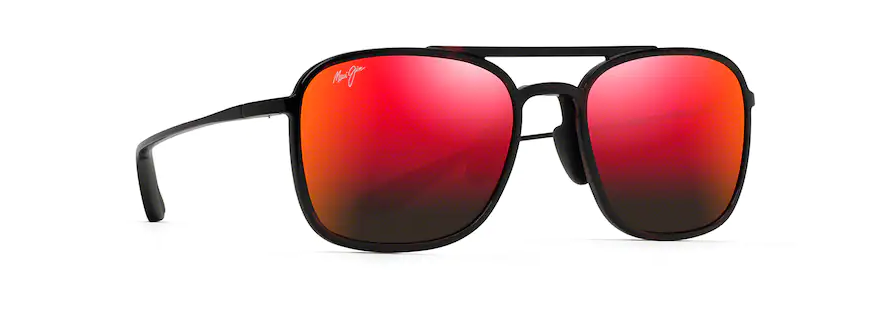 Maui Jim Keokea Red and Black Tortoise Frame - Hawaii Lava Lens - Polarized Sunglasses
