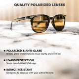 Knockaround Paso Robles Glossy Black Frame - Tortoise Shell Fade Lens - Polarized Sunglasses