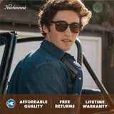 Knockaround Paso Robles Glossy Black Frame - Tortoise Shell Fade Lens - Polarized Sunglasses