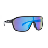 Calcutta Raptor Shiny Black Frames - Blue Mirror Lens - Polarized Sunglasses