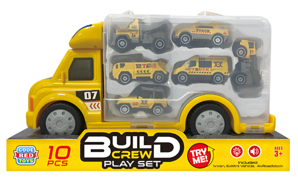 Code Red Toys 10-Piece Build Crew Play Set