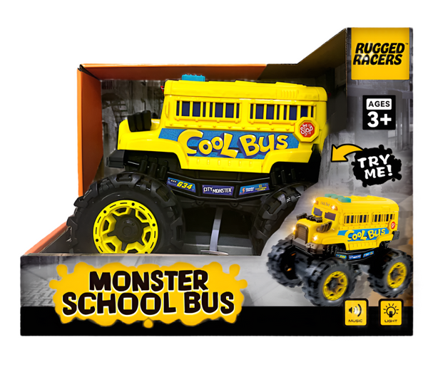 Rugged Racers Monster School Bus Toy