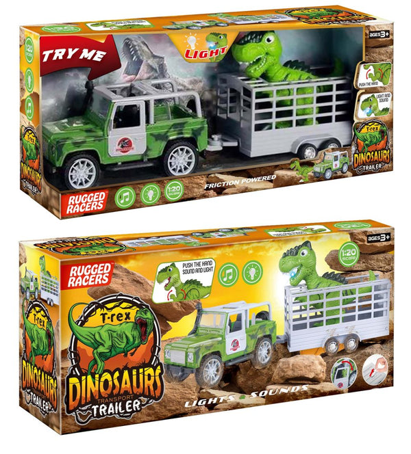 Rugged Racers T-Rex Car With Lights and Sounds