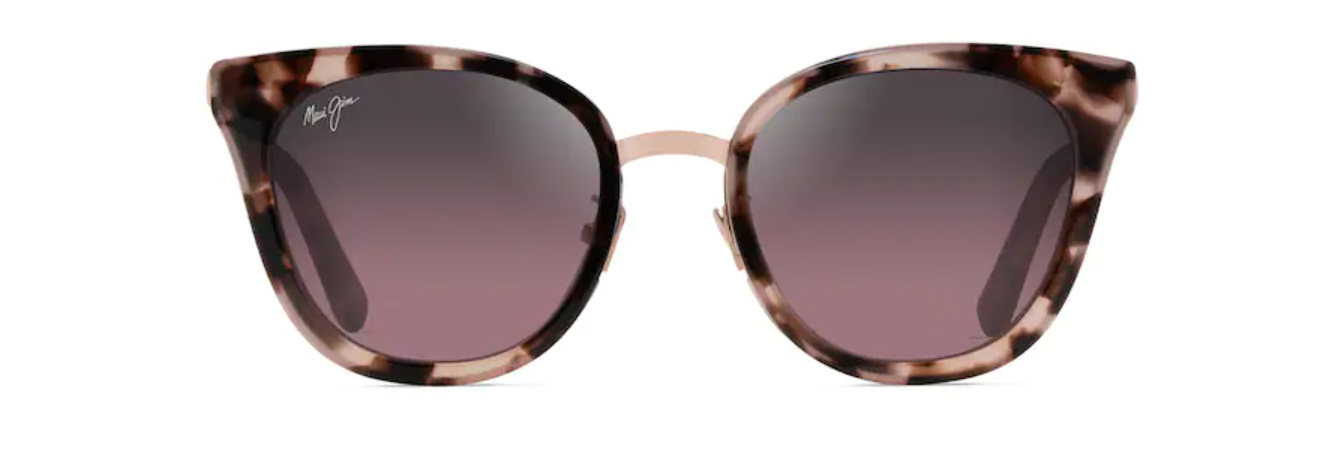 Maui Jim Wood Rose Pink Tortoise with Rose Gold Frame - Maui Rose Lens - Polarized Sunglasses