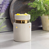 Candle Warmers Etc. White & Gold Illumination Fragrance Warmer