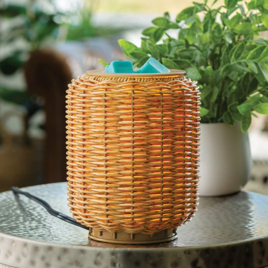 Candle Warmers Etc. Wicker Lantern Illumination Fragrance Warmer