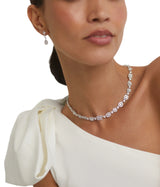 Nadri Radiant Silver-Tone Full Collar Cubic Zirconia Necklace