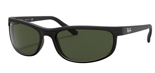 Ray-Ban Predator 2 Polarized Sunglasses - Black Matte/Crystal Green