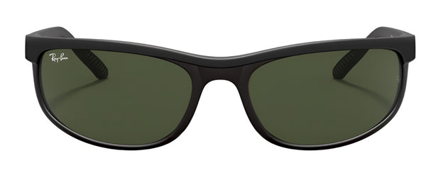 Ray-Ban Predator 2 Polarized Sunglasses - Black Matte/Crystal Green