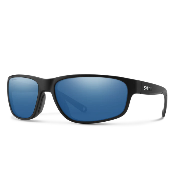 Smith Redding Matte Black Frame - ChromaPop Polarized Blue Mirror Lens - Polarized Sunglasses