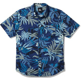 Quiksilver Mens Blueweed Classic Short Sleeve Woven Button Down Shirt