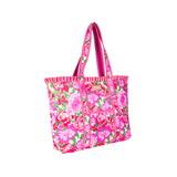 Lilly Pulitzer Maggies Bouquet Reversible Quilted Tote Bag