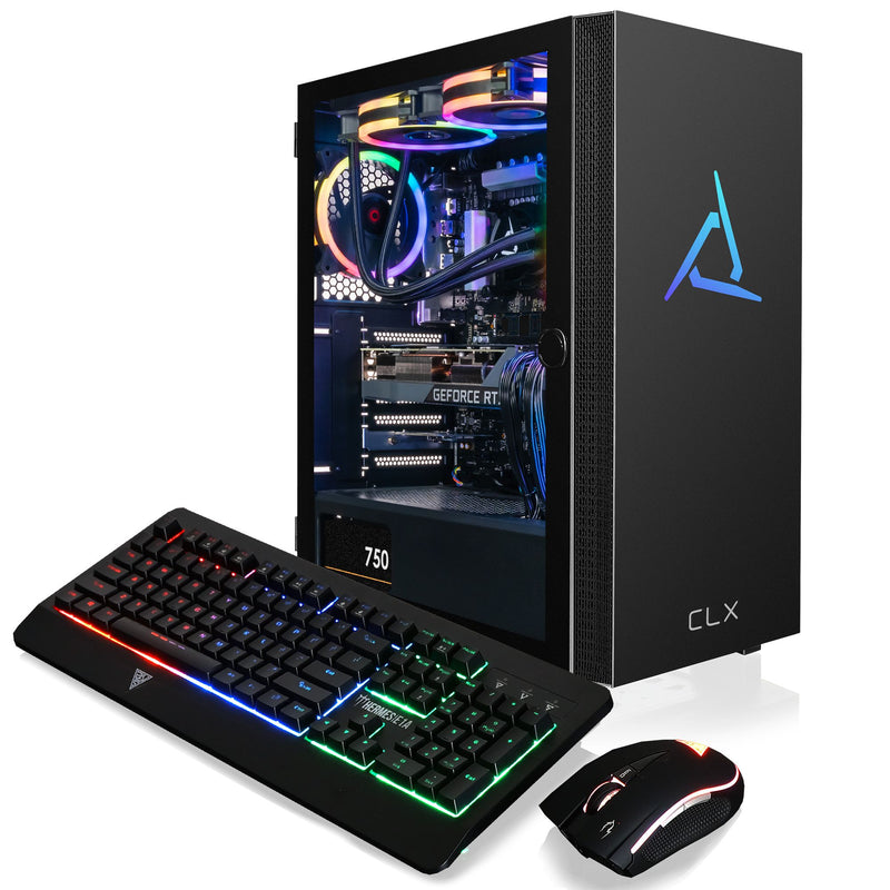 CLX SET Gaming Desktop - Liquid Cooled Intel Core i5 13600KF 3.5GHz 14-Core Processor, 16GB DDR5 Memory, GeForce RTX 3070 8GB GDDR6 Graphics, 1TB SSD, 4TB HDD, WiFi, Windows 11 Home 64-bit