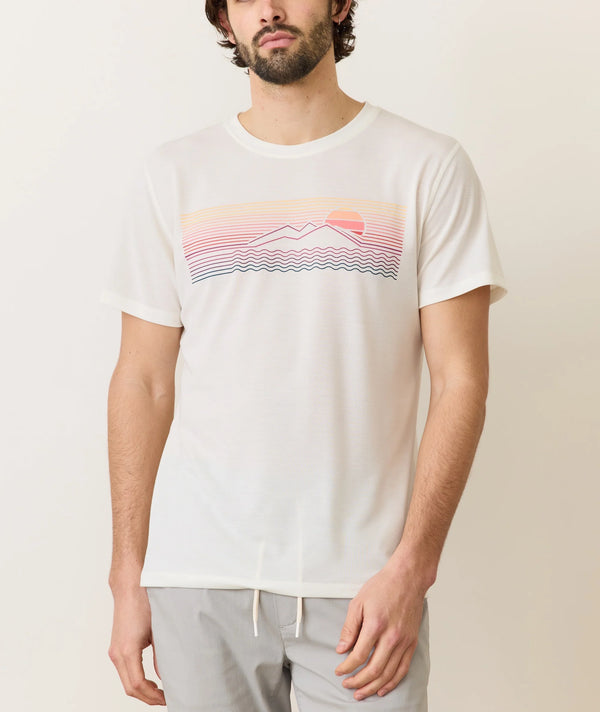 Marine Layer Mens Air Crew Graphic Short Sleeve T-Shirt