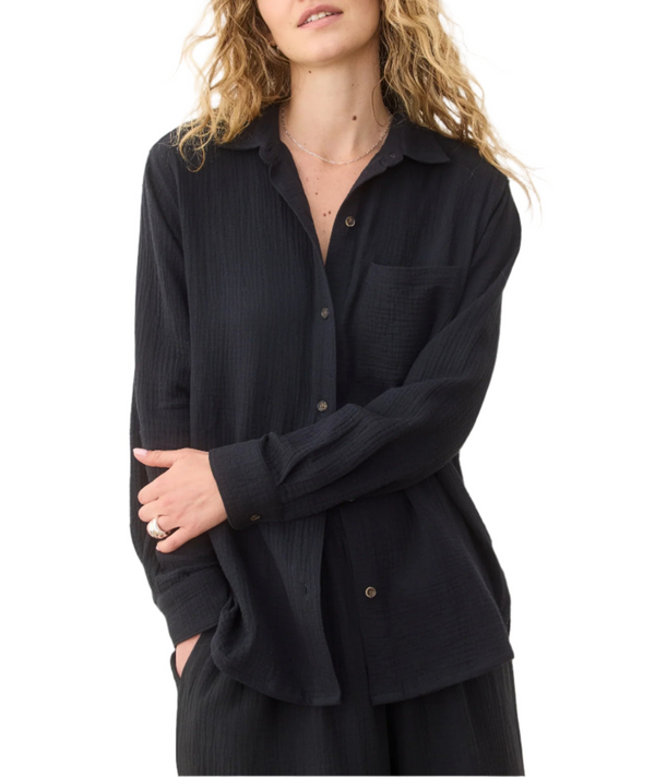 Marine Layer Womens Jane Relaxed Double Cloth Shirt