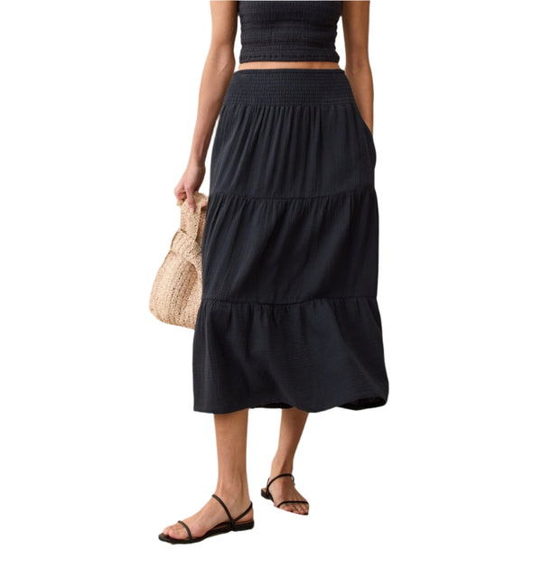 Marine Layer Womens Corinne Double Cloth Maxi Skirt