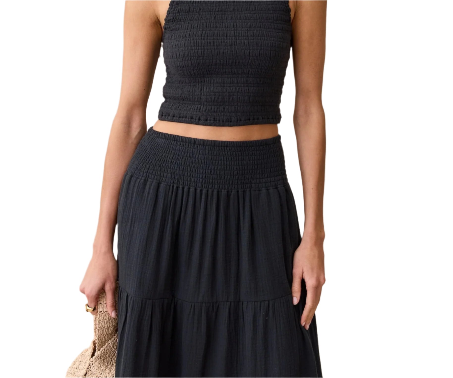 Marine Layer Womens Corinne Double Cloth Maxi Skirt