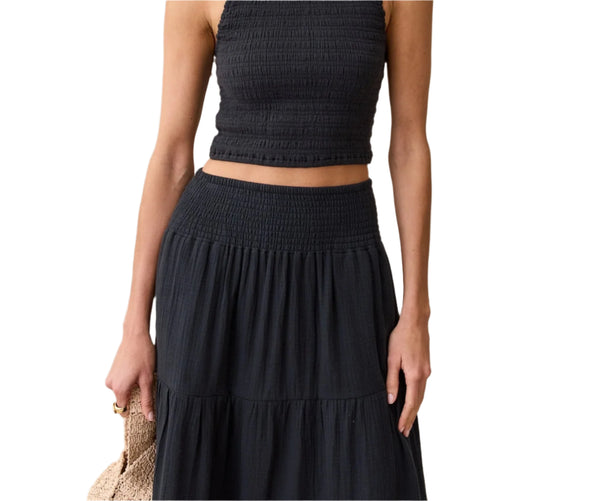 Marine Layer Womens Corinne Double Cloth Maxi Skirt