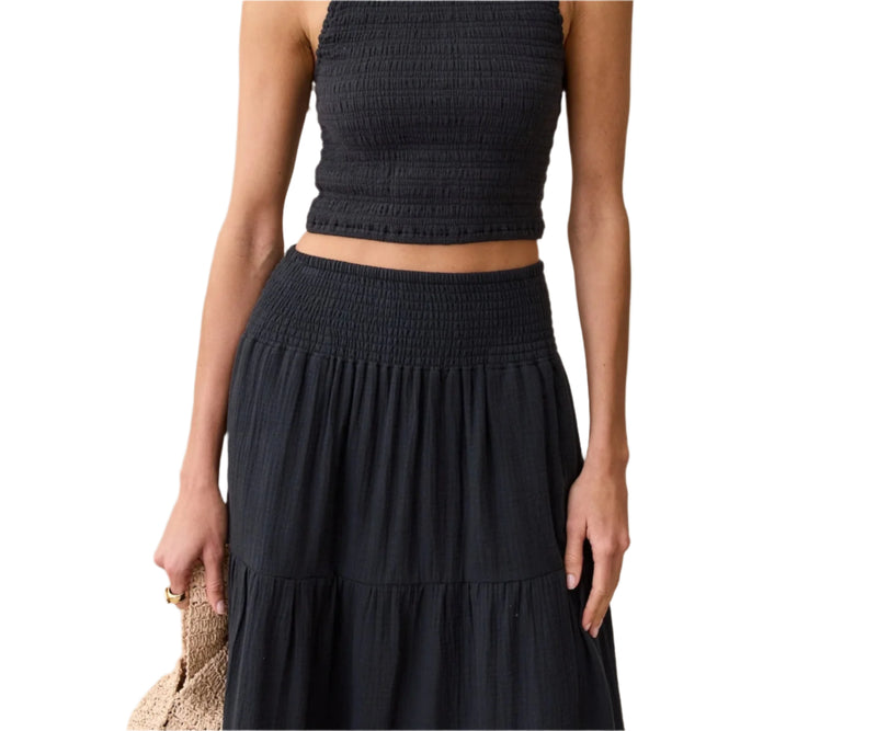 Marine Layer Womens Corinne Double Cloth Maxi Skirt