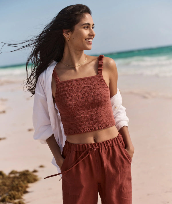 Marine Layer Womens Lila Double Cloth Tank Top
