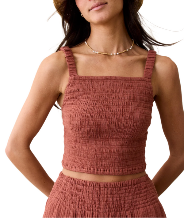 Marine Layer Womens Lila Double Cloth Tank Top