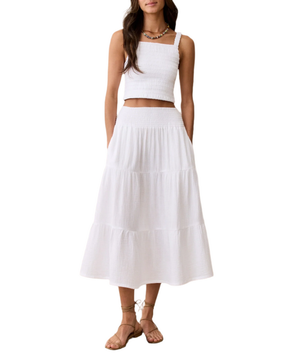 Marine Layer Womens Corinne Double Cloth Maxi Skirt