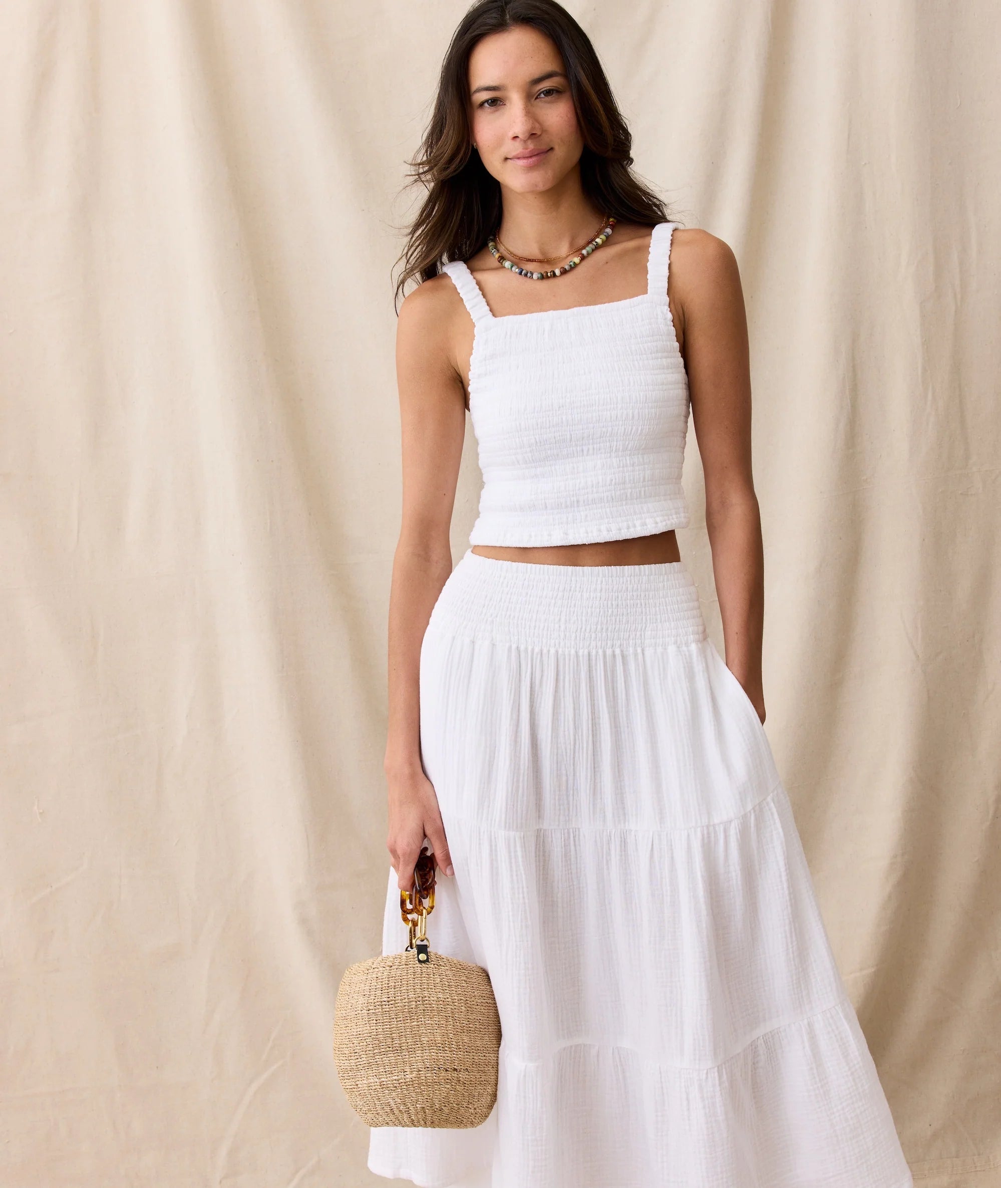 Marine Layer Womens Corinne Double Cloth Maxi Skirt