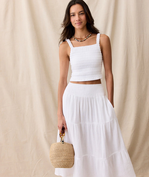 Marine Layer Womens Corinne Double Cloth Maxi Skirt