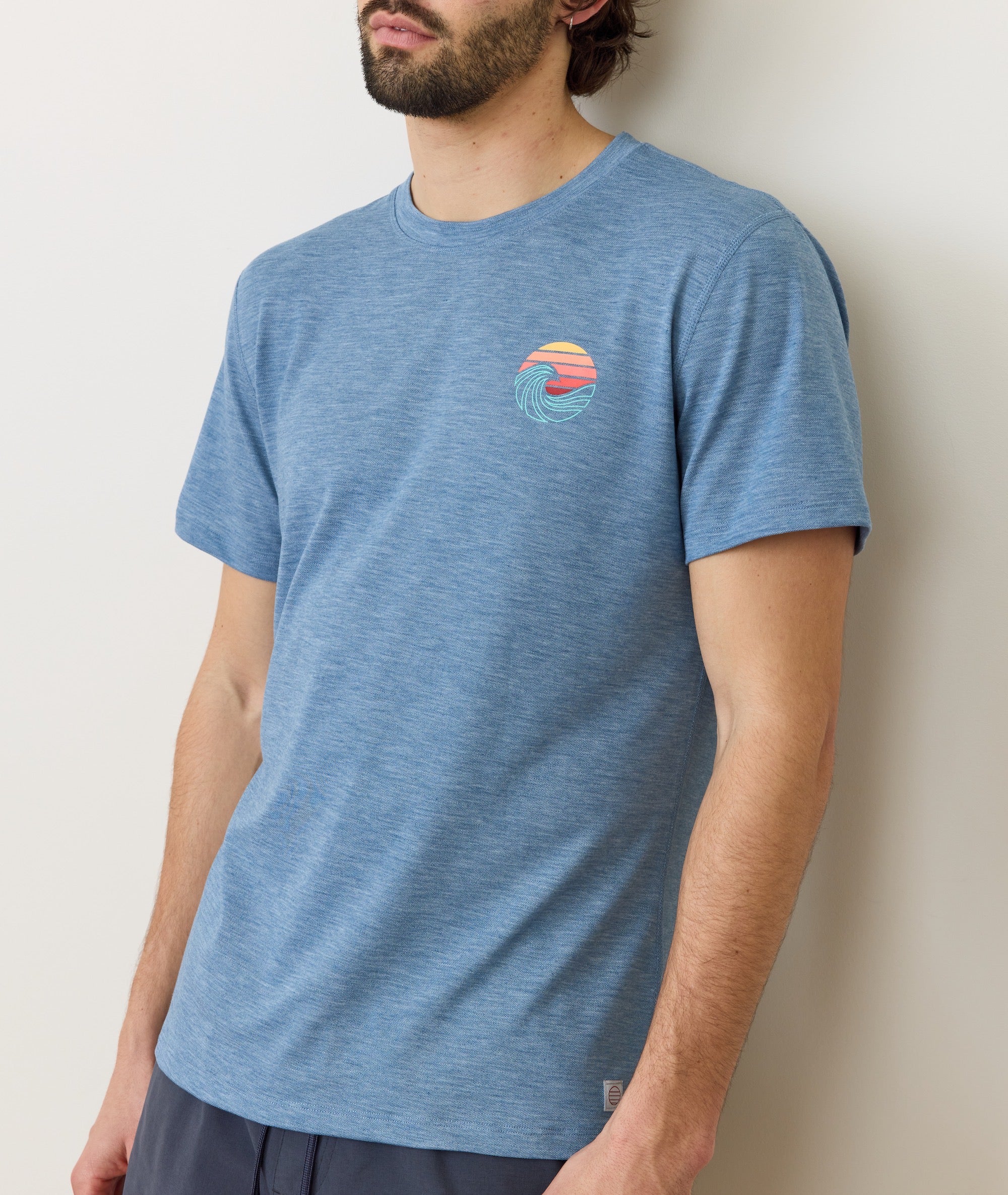 Marine Layer Mens Air Crew Graphic Short Sleeve T-Shirt