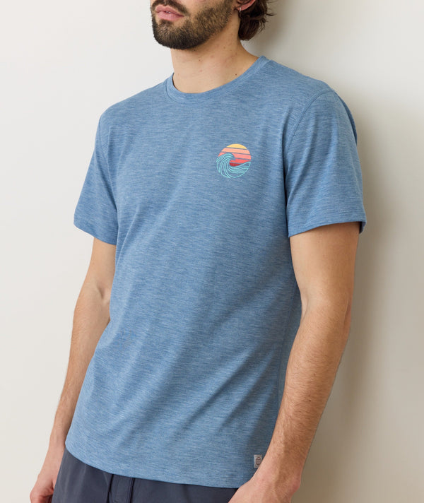 Marine Layer Mens Air Crew Graphic Short Sleeve T-Shirt