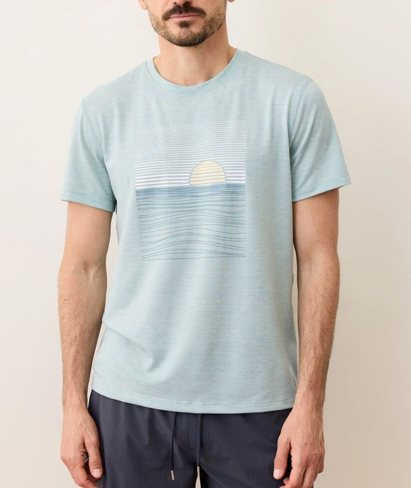 Marine Layer Mens Air Crew Graphic Short Sleeve T-Shirt