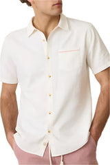 Marine Layer Mens Selvage Classic Stretch Short Sleeve Button Down Shirt