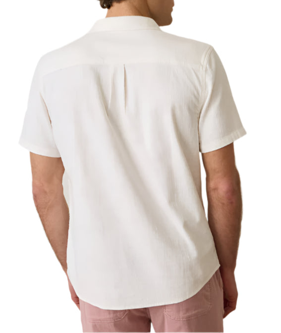 Marine Layer Mens Selvage Classic Stretch Short Sleeve Button Down Shirt