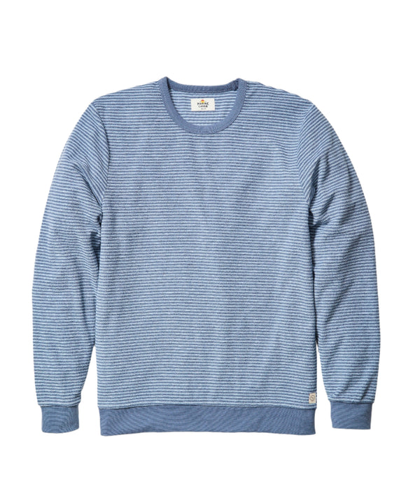 Marine Layer Mens Towel Terry Crewneck Long Sleeve Shirt