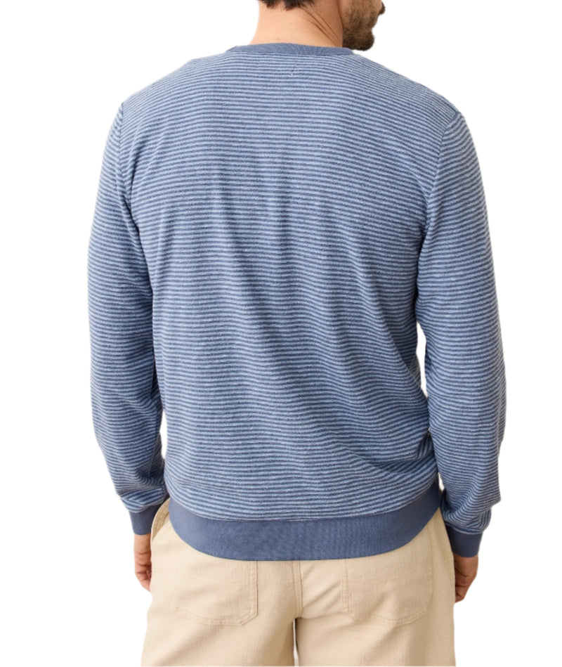 Marine Layer Mens Towel Terry Crewneck Long Sleeve Shirt