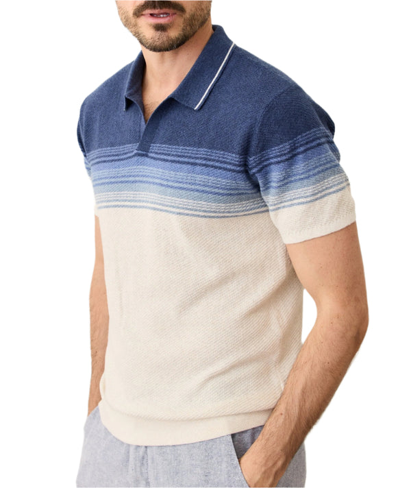Marine Layer Mens Greyson Sweater Short Sleeve Sweater Polo