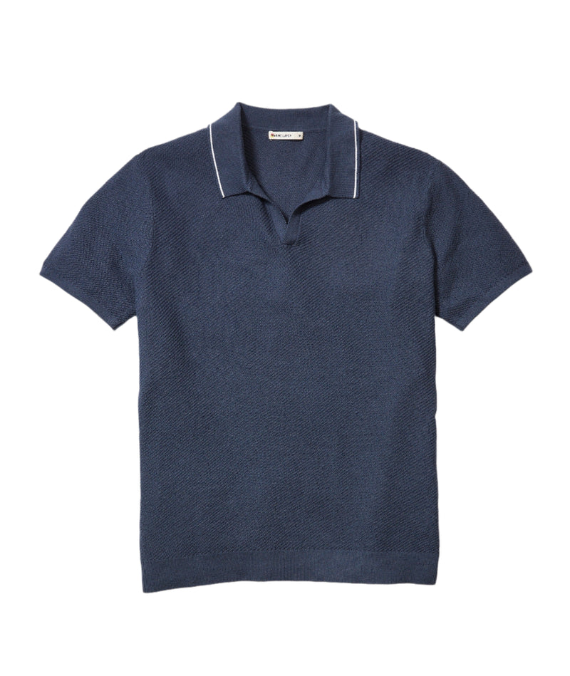 Marine Layer Mens Greyson Sweater Short Sleeve Sweater Polo
