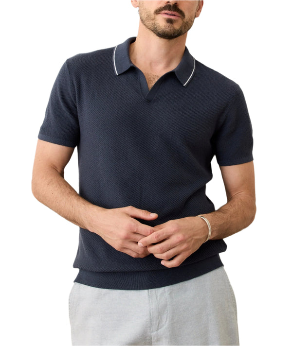 Marine Layer Mens Greyson Sweater Short Sleeve Sweater Polo