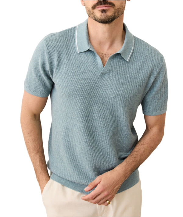Marine Layer Mens Greyson Sweater Short Sleeve Sweater Polo