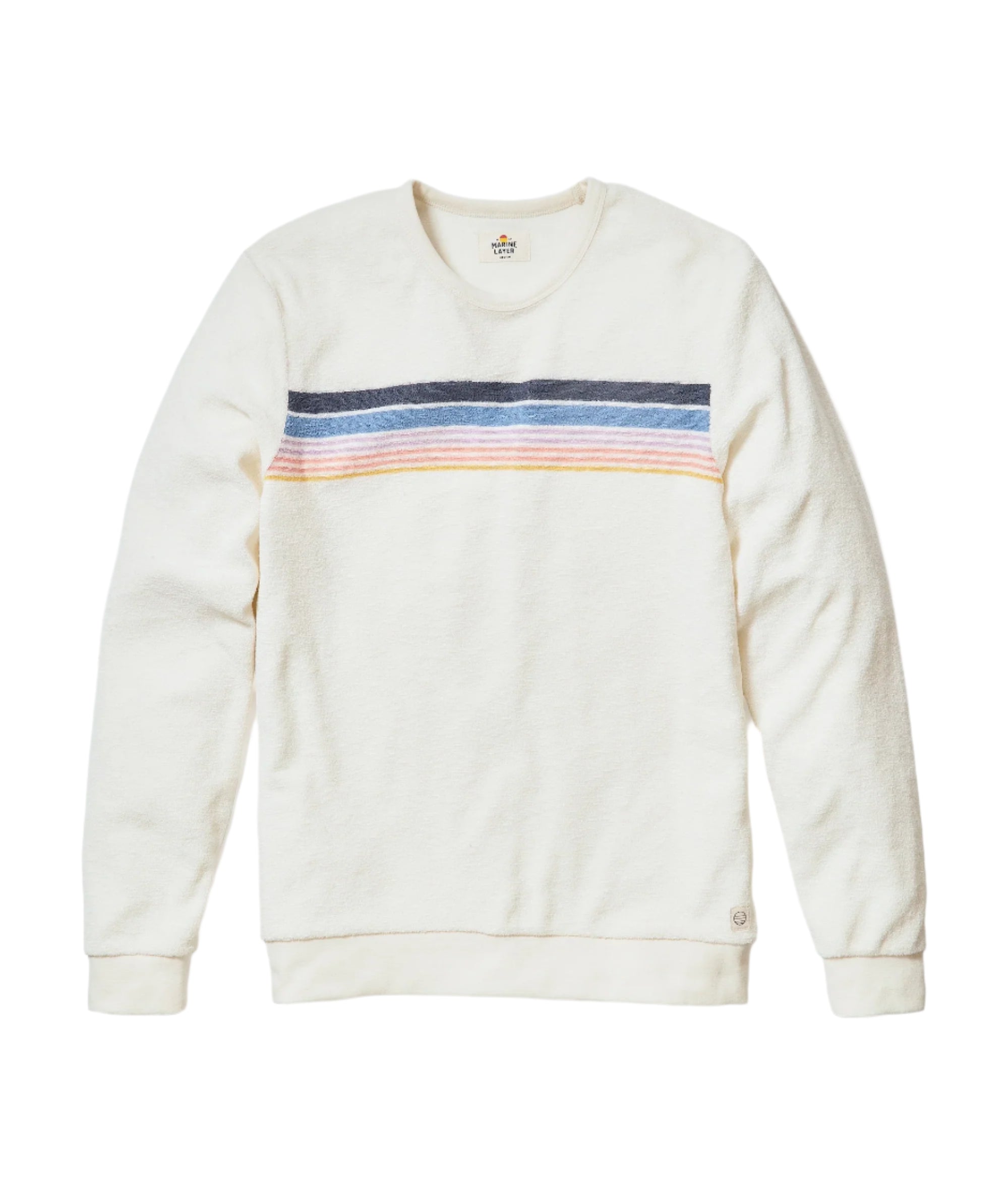 Marine Layer Mens Towel Terry Crewneck Long Sleeve Shirt