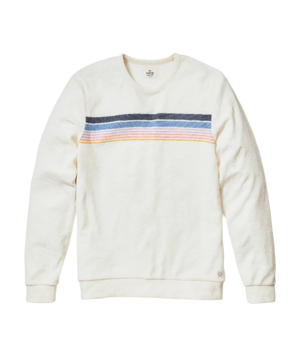 Marine Layer Mens Towel Terry Crewneck Long Sleeve Shirt