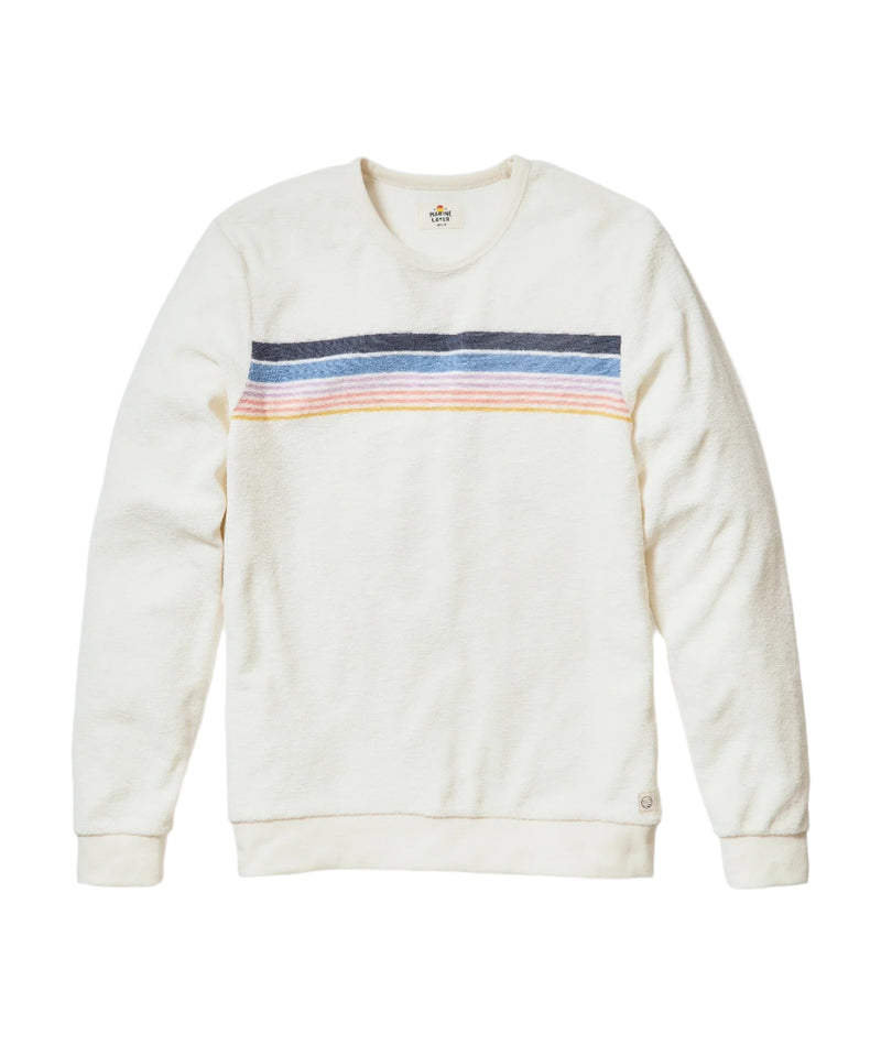 Marine Layer Mens Towel Terry Crewneck Long Sleeve Shirt