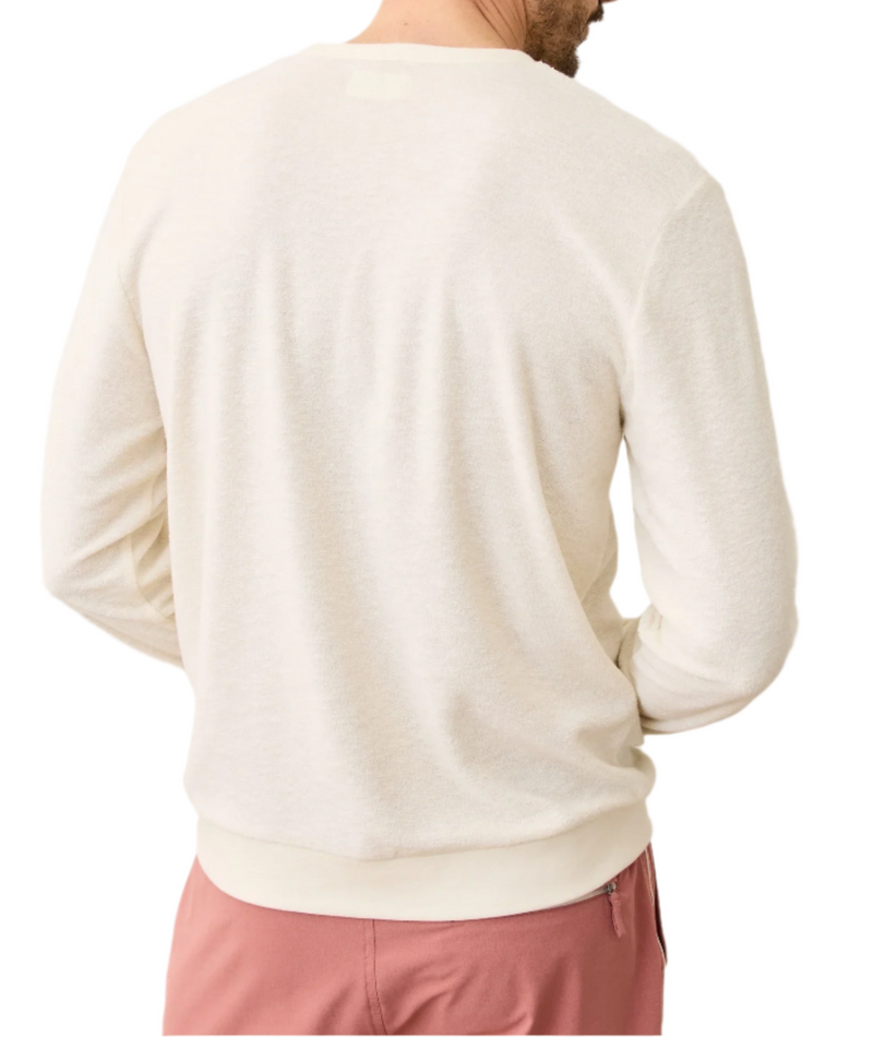 Marine Layer Mens Towel Terry Crewneck Long Sleeve Shirt