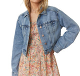 Marine Layer Womens Ash Crop Denim Jacket