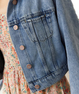 Marine Layer Womens Ash Crop Denim Jacket