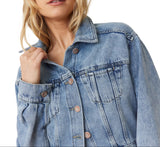 Marine Layer Womens Ash Crop Denim Jacket