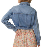Marine Layer Womens Ash Crop Denim Jacket