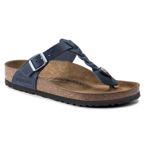 Birkenstock Womens Gizeh Braid Oiled Leather Sandals - Regular/Wide