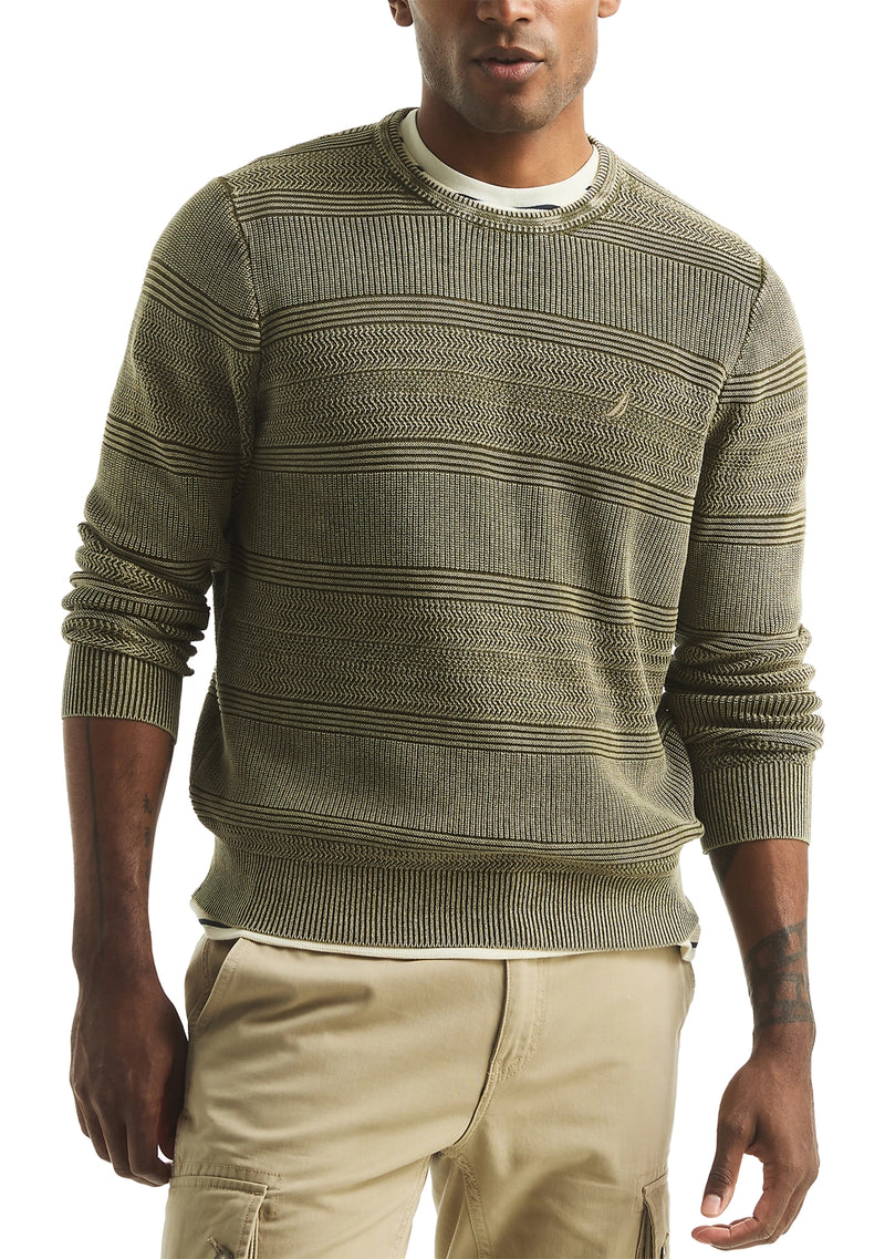 Nautica Mens Stonewashed Crewneck Sweater